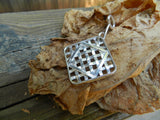 Farm Life Collection: Sterling Silver Large Tobacco Basket Pendant