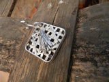 Farm Life Collection: Sterling Silver Tobacco Leaves & Market Basket Pendant