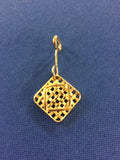 Farm Life Collection: Small Tobacco Basket Pendant in 14K Gold