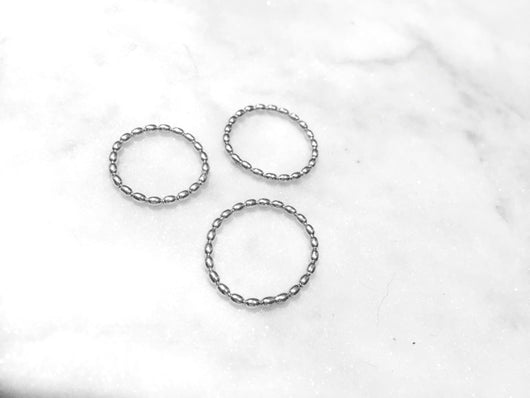 Rice Stack Rings Size 6